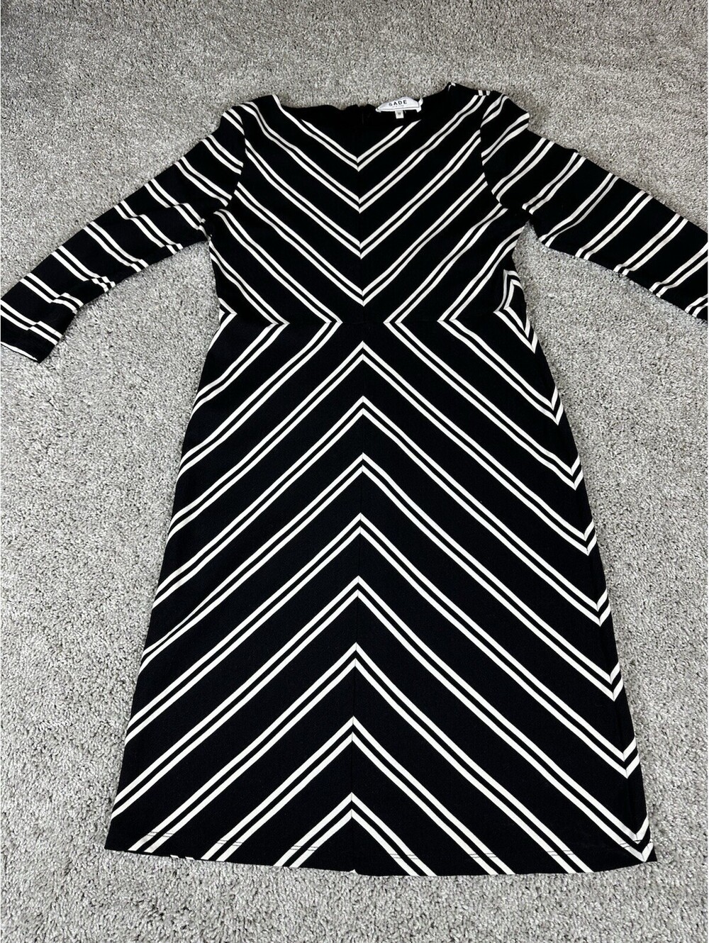 Stitch Fix Sade New York Womens Chevron 3/4 Sleeve Cailin Knit Dress Size 12